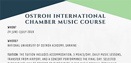 Міжнародний курс камерної музики в Острозі