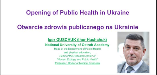 Професор Острозької академії Ігор Гущук взяв участь у міжнародному вебінарі щодо освіти у сфері громадського здоров’я