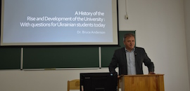 The Doctor of Philosophy from Oxford University Delivered a Lecture to Ostroh Academy Students